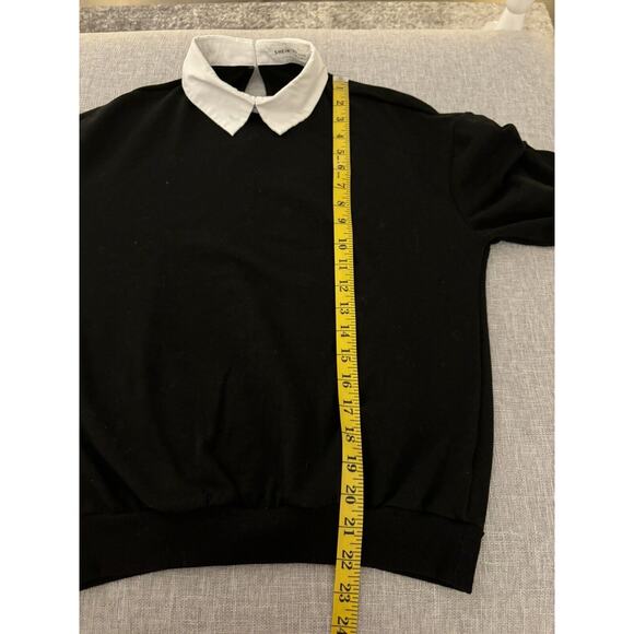 SHEIN EZwear Plus Contrast Collar Drop Shoulder Sweatshirt Girls 11-12 - Picture 6 of 7